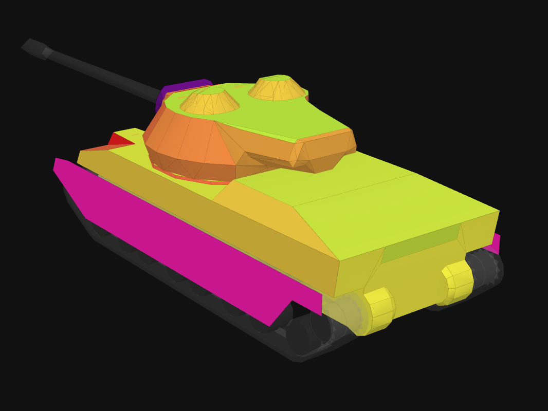Rear armor of T28 Defender in World of Tanks: Blitz