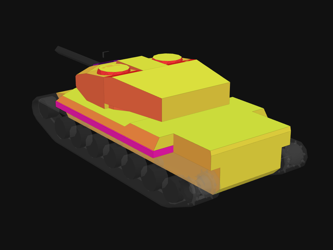 Rear armor of BZ-75 in World of Tanks: Blitz