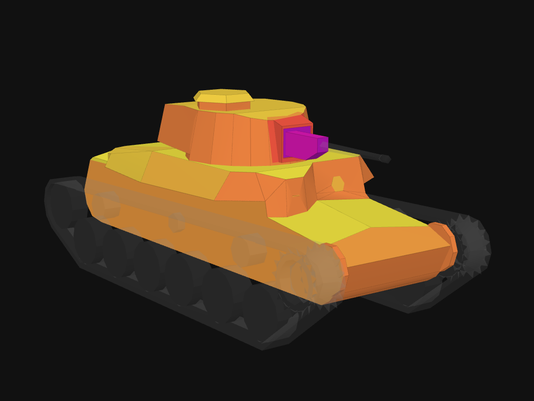 Лобовая броня Chi-Ha в World of Tanks: Blitz