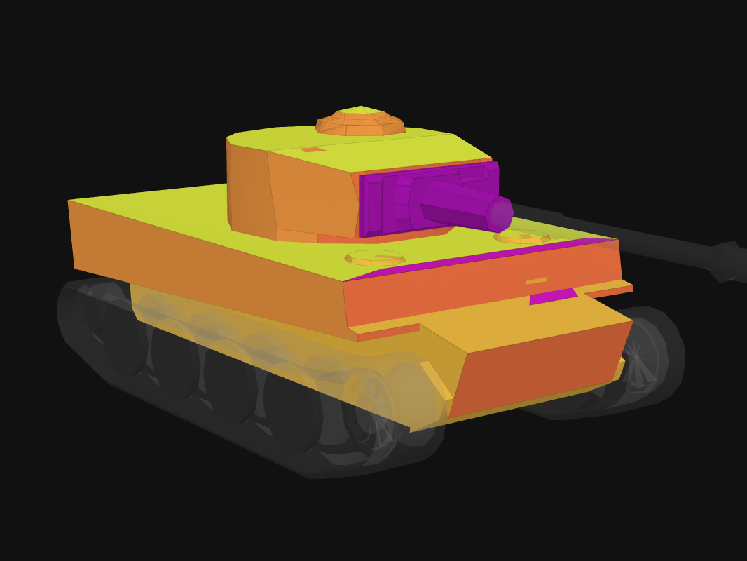 Front armor of Tiger 131 in World of Tanks: Blitz