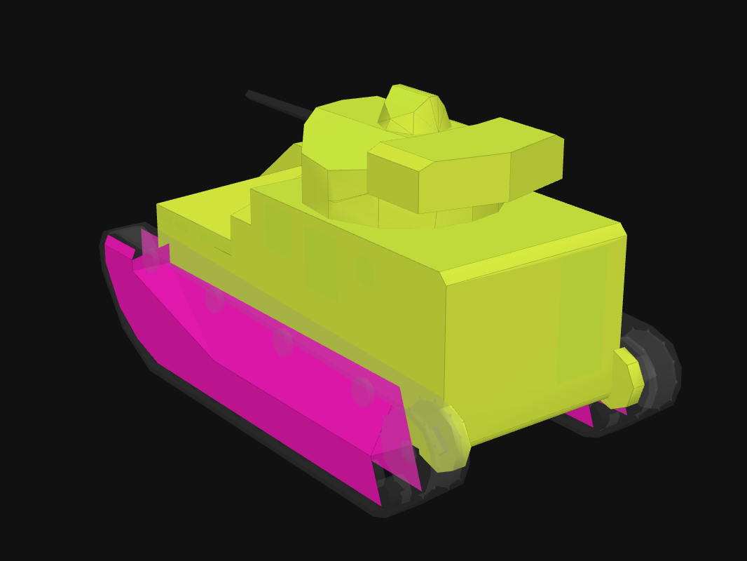 Rear armor of Medium II in World of Tanks: Blitz