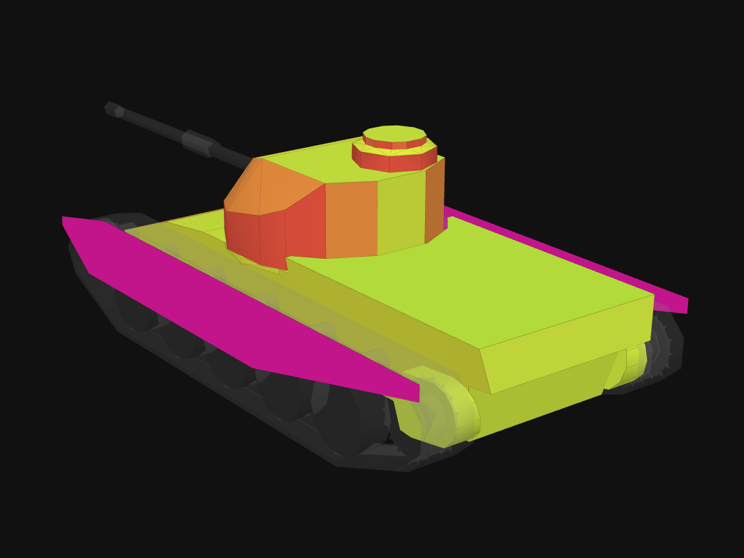 Rear armor of FV4202 in World of Tanks: Blitz