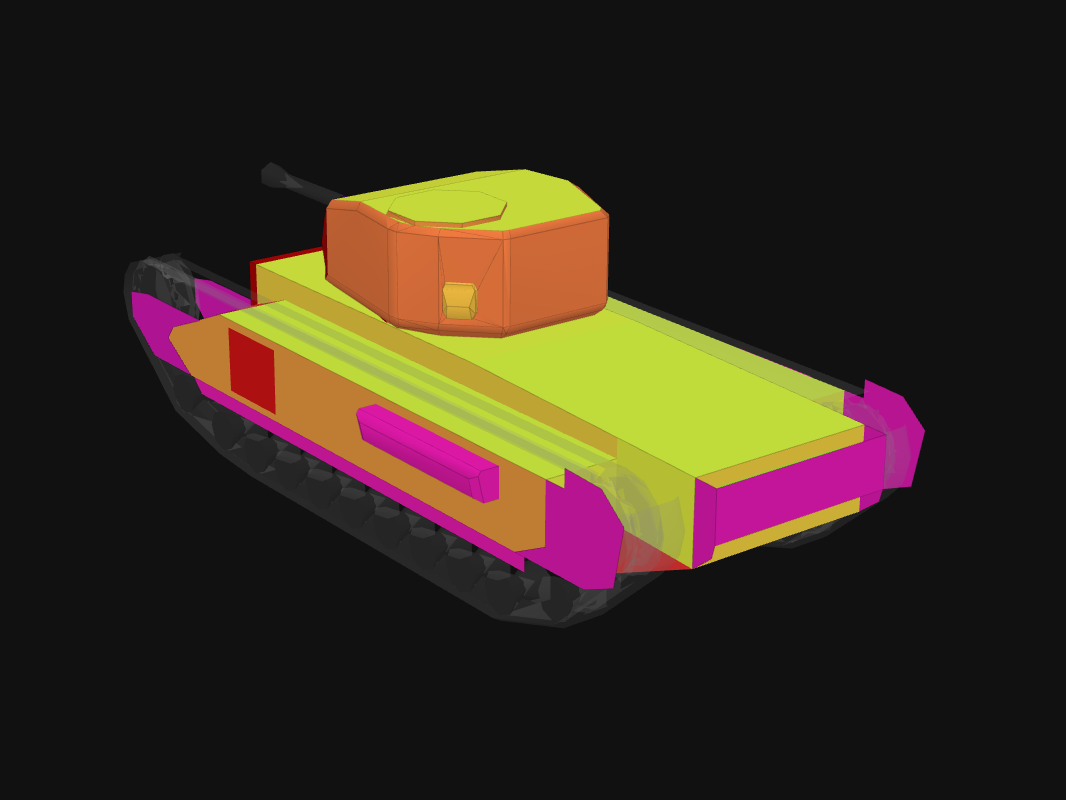 Rear armor of Churchill Mk. VI in World of Tanks: Blitz