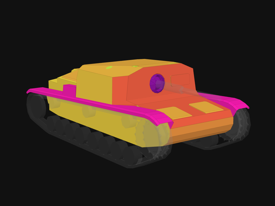 Лобовая броня Semovente M41 в World of Tanks: Blitz