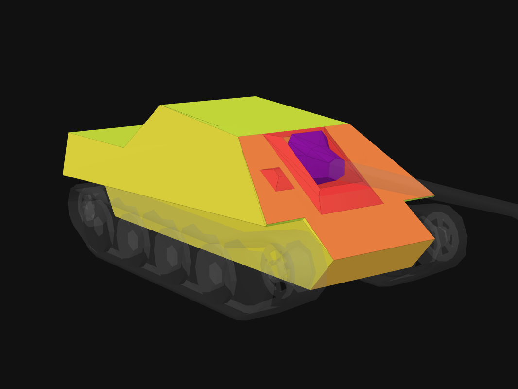 Front armor of JPanther in World of Tanks: Blitz