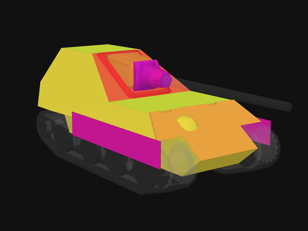 Front armor of JPanther II in World of Tanks: Blitz