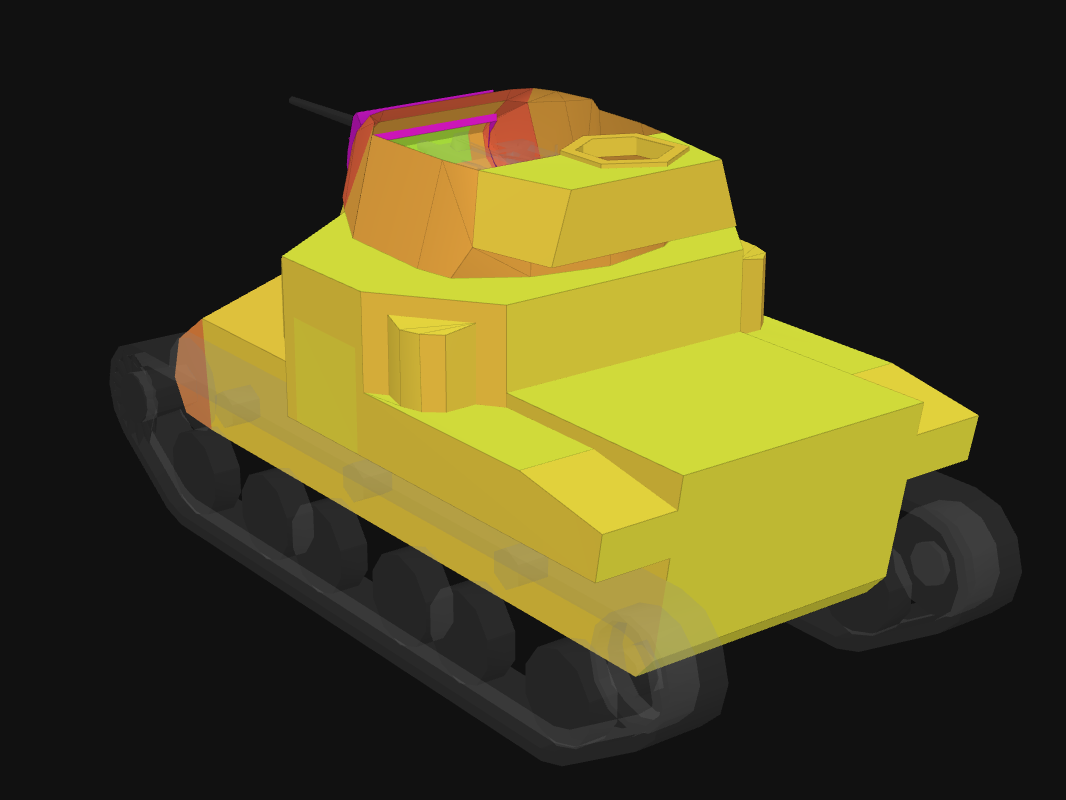 Rear armor of M2 Medium in World of Tanks: Blitz