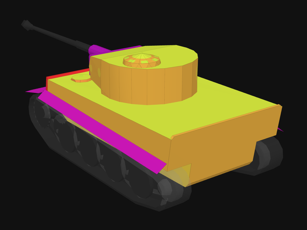Rear armor of Tiger I in World of Tanks: Blitz