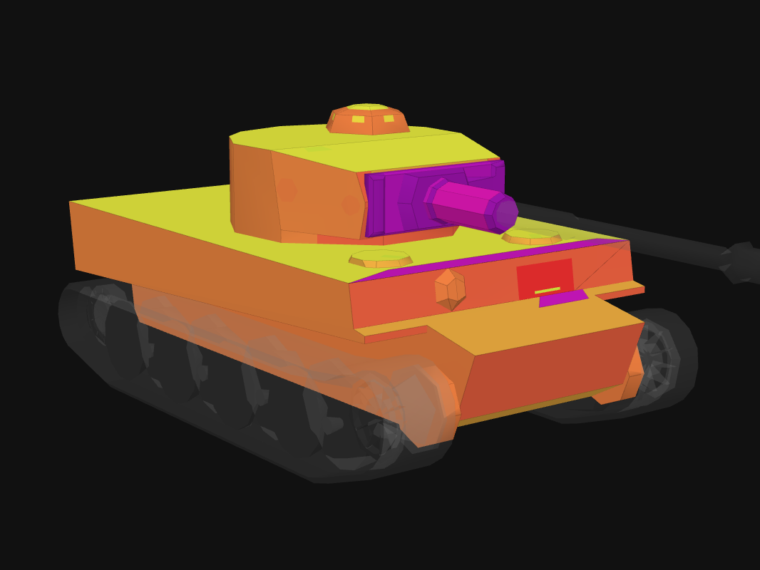 Front armor of Tiger Kuromorimine SP in World of Tanks: Blitz