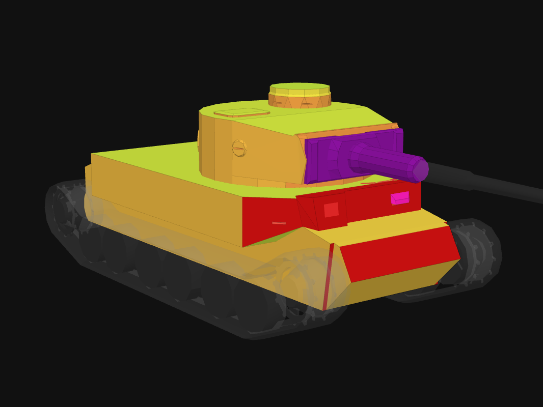 Front armor of Tiger (P) in World of Tanks: Blitz
