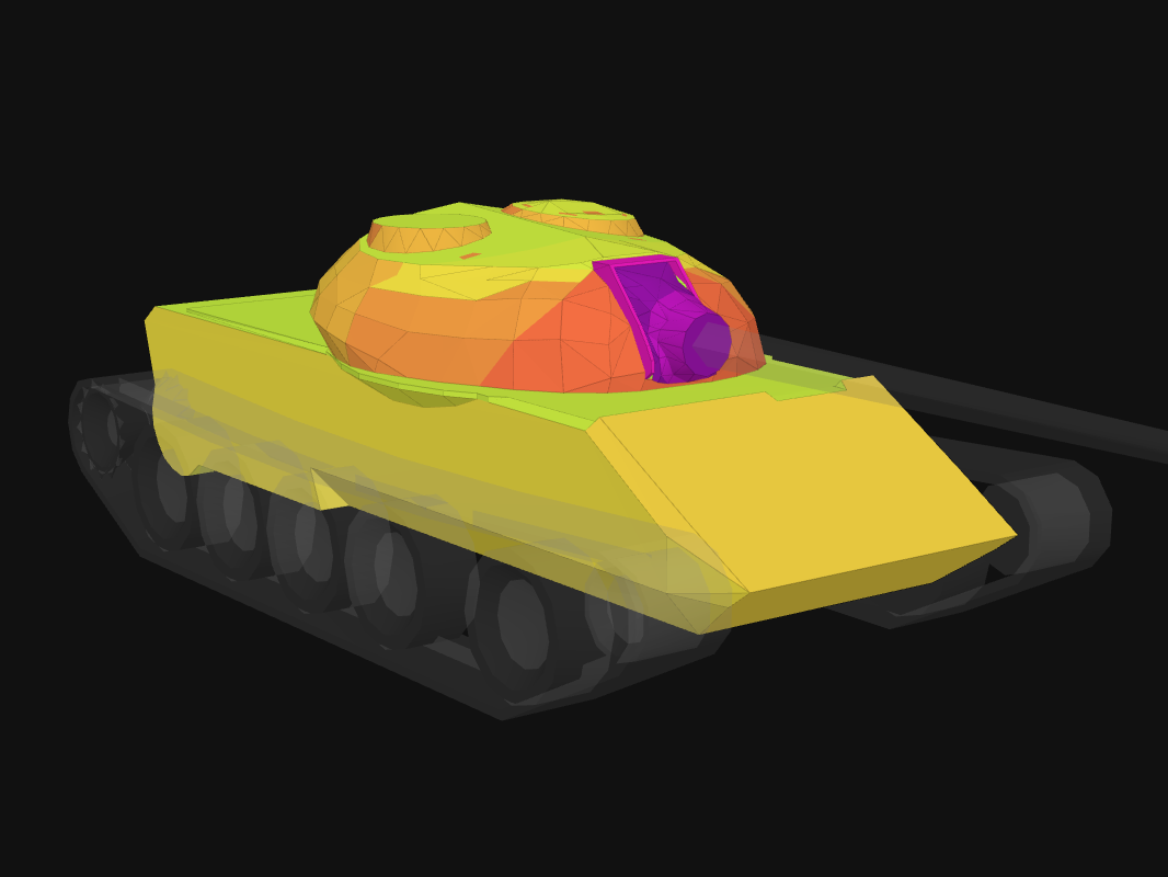 Front armor of T-54 ltwt. in World of Tanks: Blitz