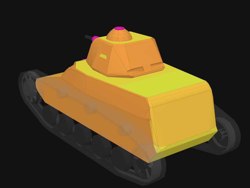 Rear armor of R35 in World of Tanks: Blitz