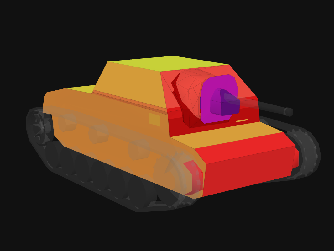 Front armor of SU-76I in World of Tanks: Blitz