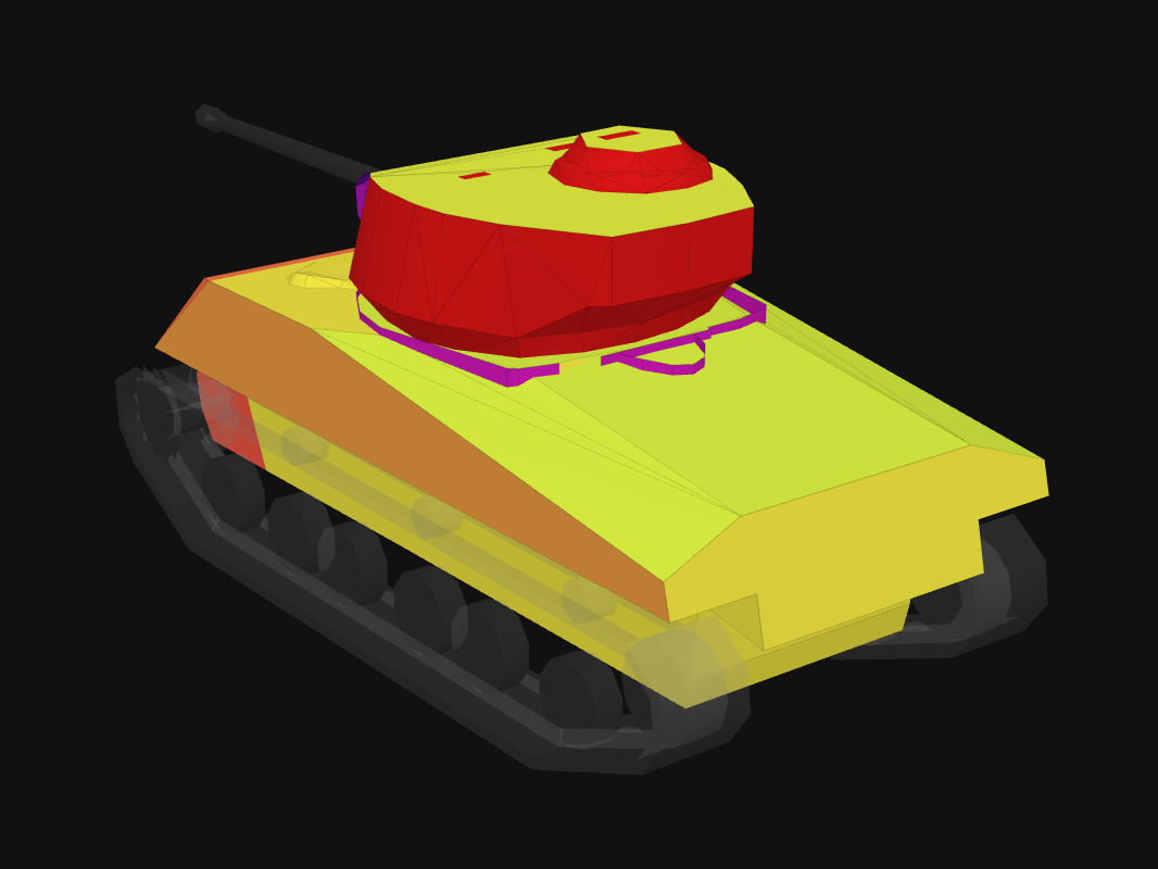 Rear armor of M4A3E2 in World of Tanks: Blitz