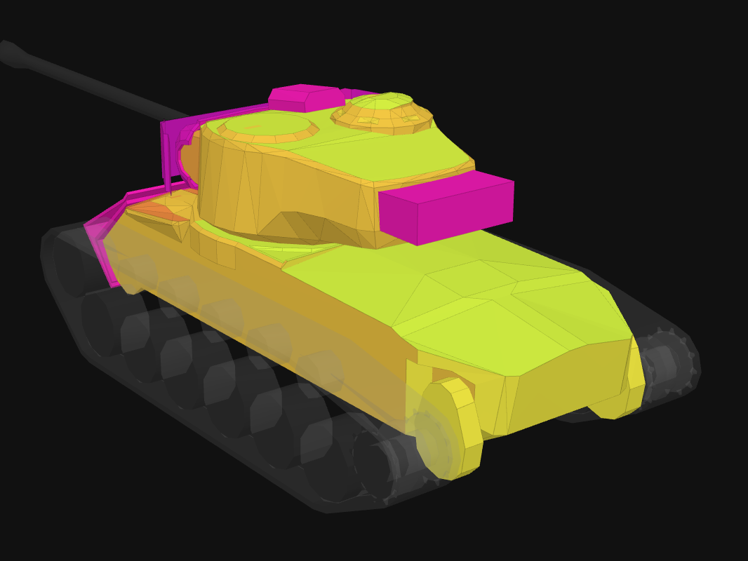 Rear armor of T26E4 in World of Tanks: Blitz