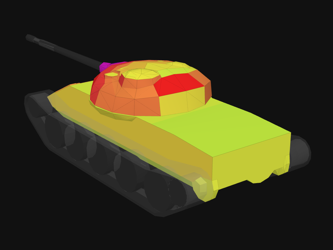 Rear armor of T-62A in World of Tanks: Blitz