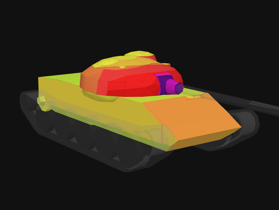 Front armor of T-62A in World of Tanks: Blitz