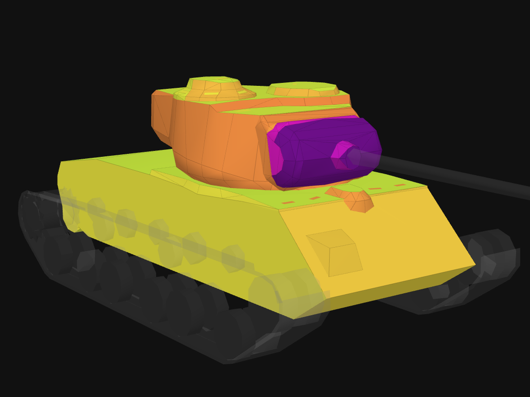 Front armor of T25 Pilot 1 in World of Tanks: Blitz