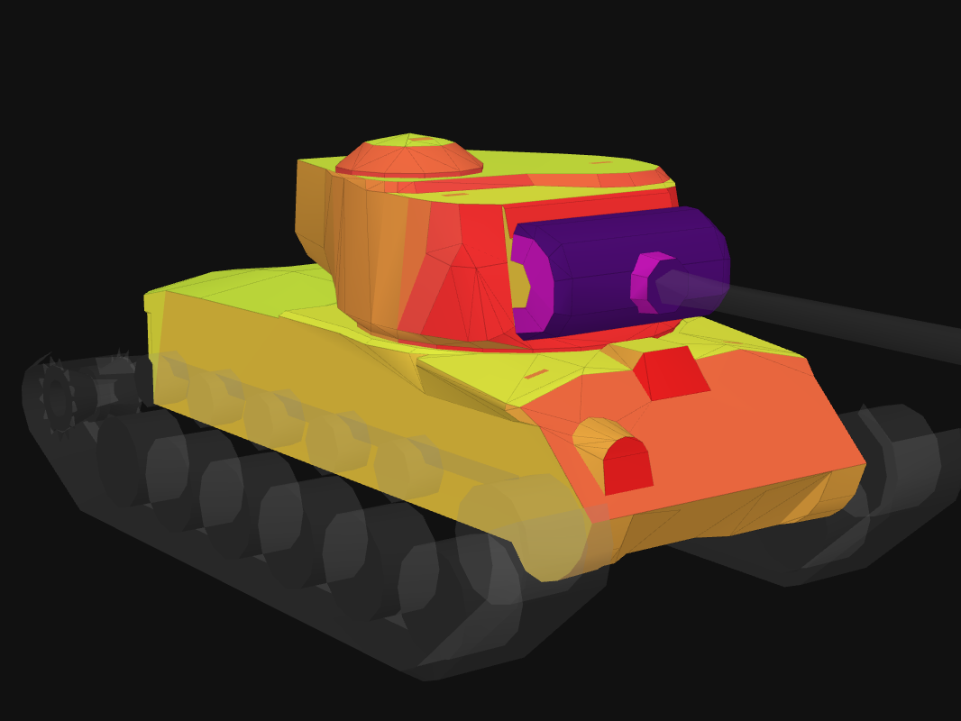 Front armor of T26E5 in World of Tanks: Blitz