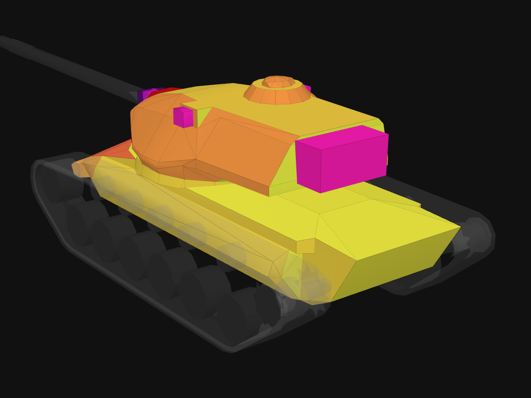 Rear armor of T54E2 in World of Tanks: Blitz