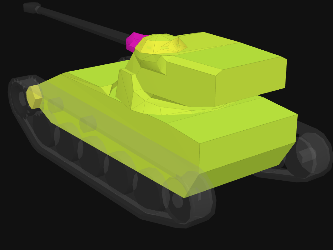 Rear armor of AMX 13 75 in World of Tanks: Blitz