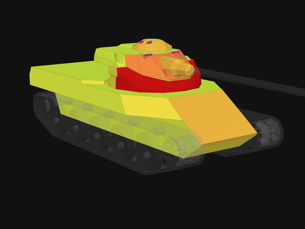 Front armor of AMX 50 100 in World of Tanks: Blitz