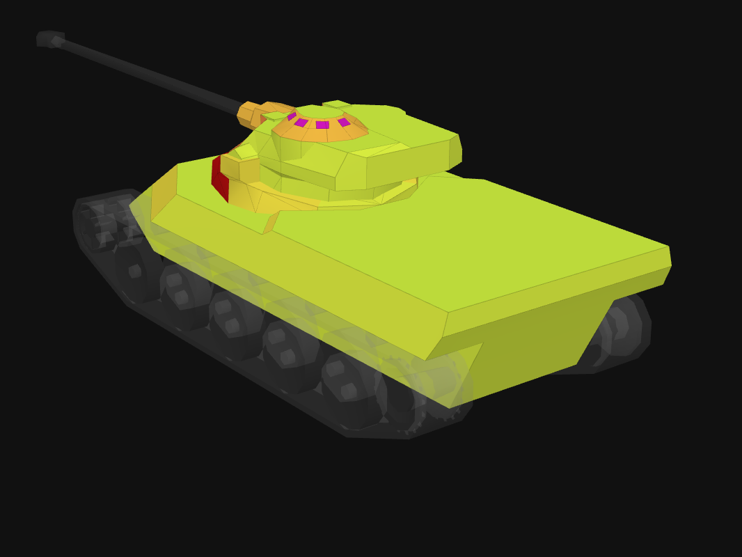 Rear armor of AMX 50 100 in World of Tanks: Blitz