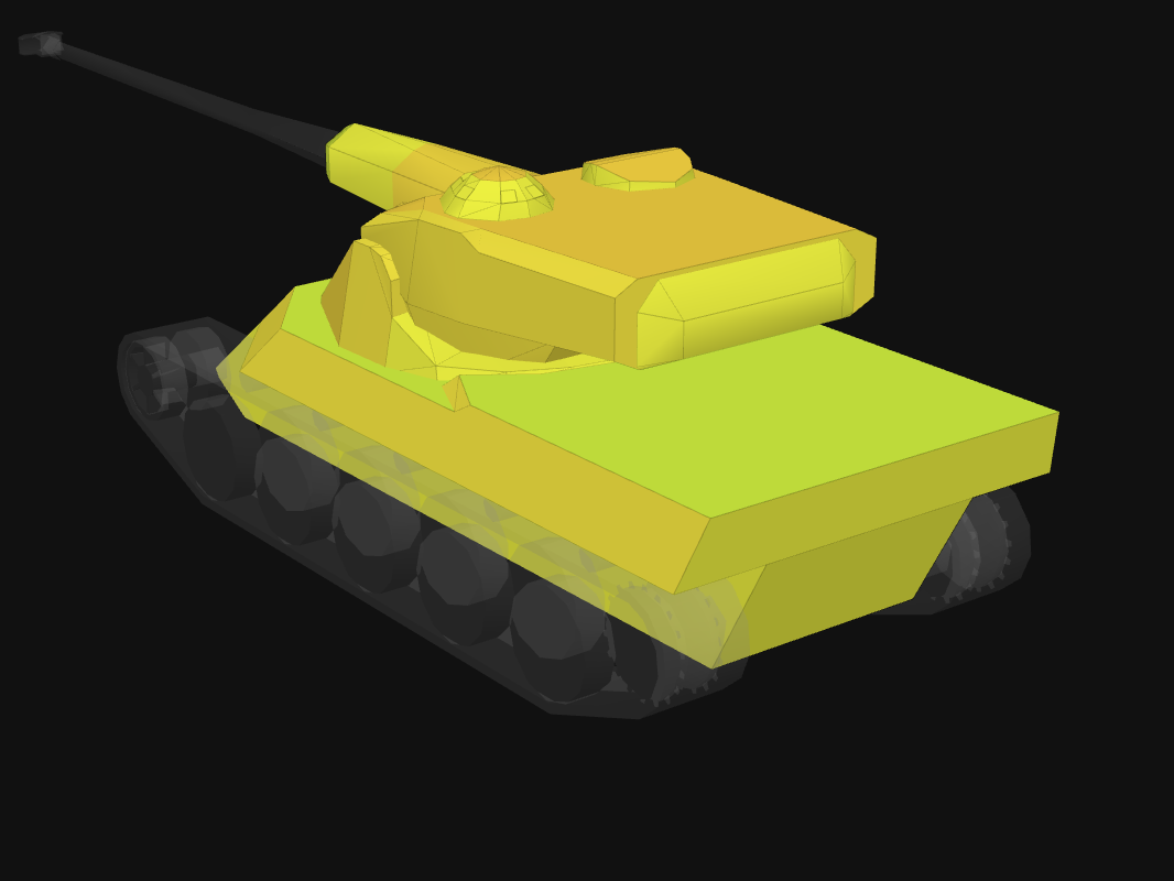 Rear armor of AMX 50 120 in World of Tanks: Blitz