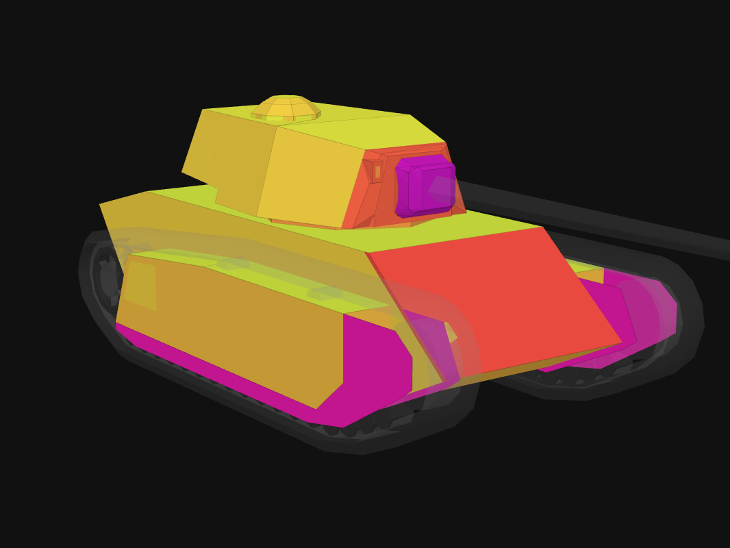 Front armor of ARL 44 in World of Tanks: Blitz