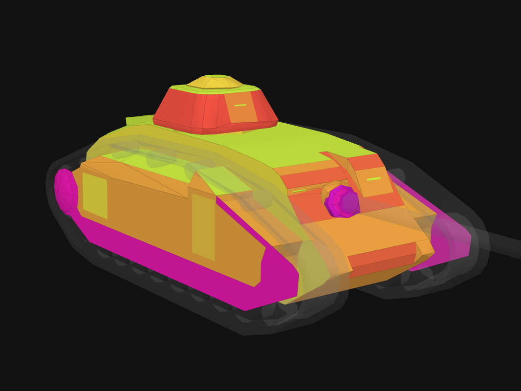 Front armor of ARL V39 in World of Tanks: Blitz