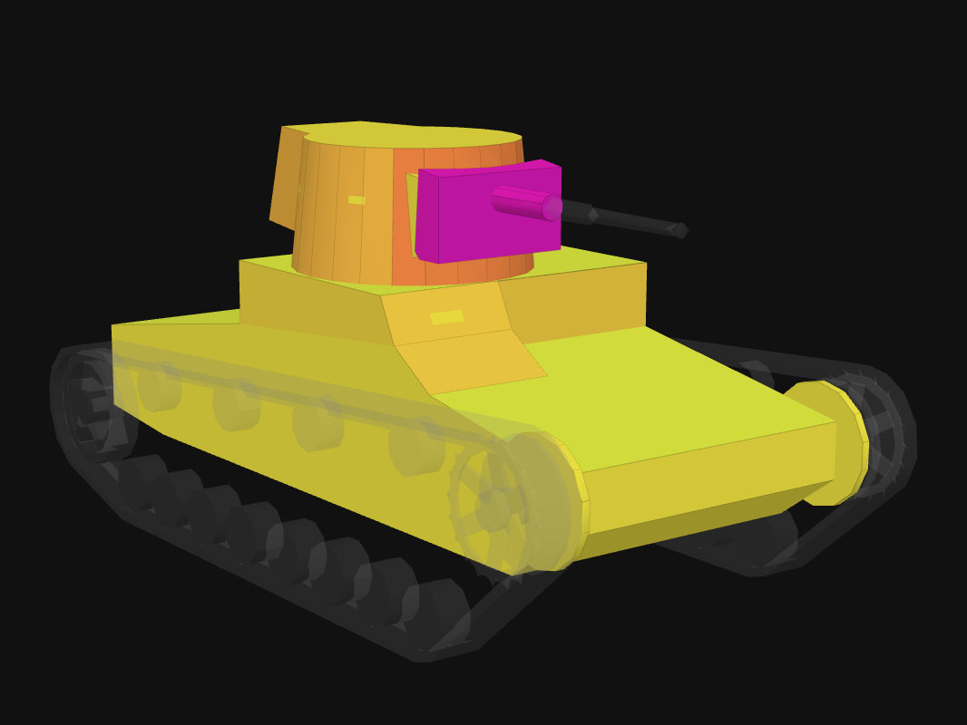 Front armor of VAE Type B in World of Tanks: Blitz