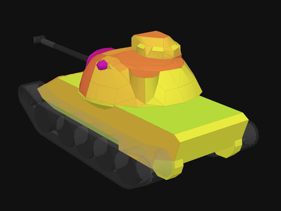 Rear armor of 59-Patton in World of Tanks: Blitz