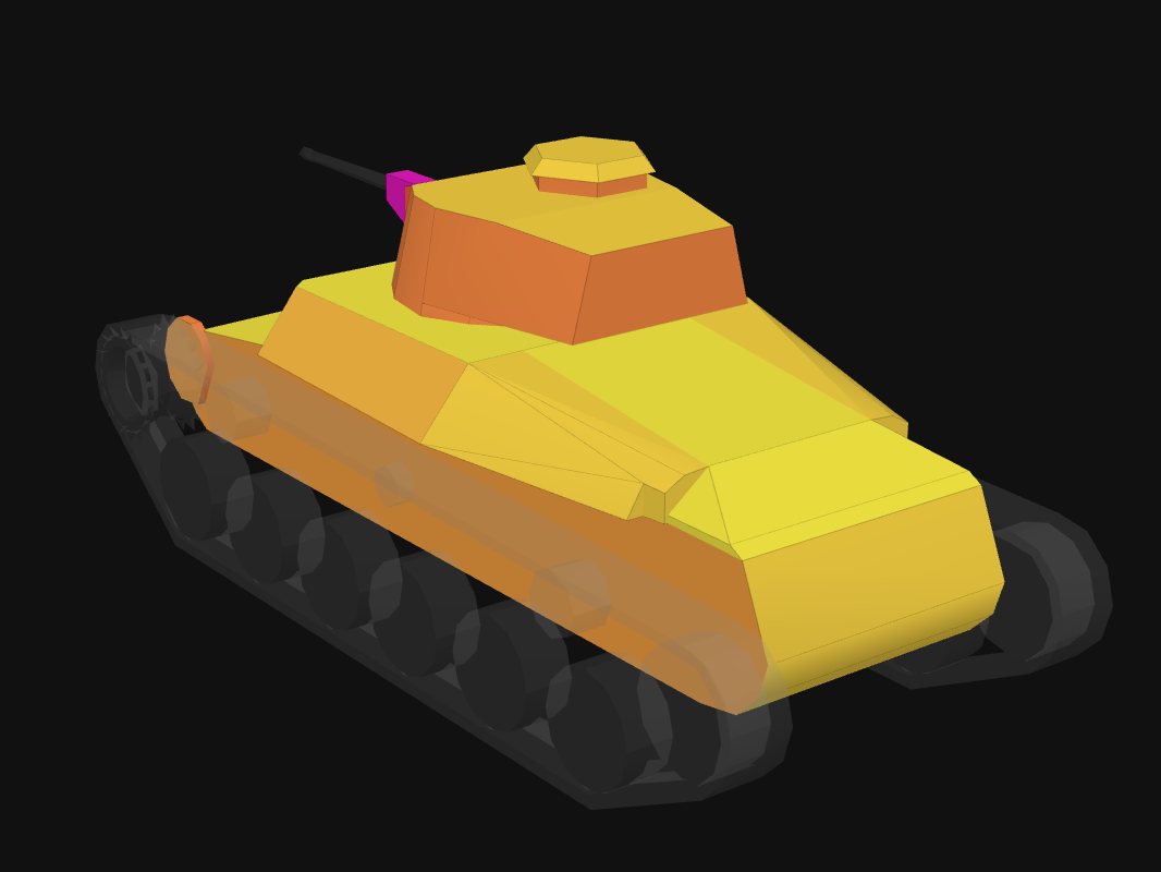 Rear armor of Chi-Ha in World of Tanks: Blitz
