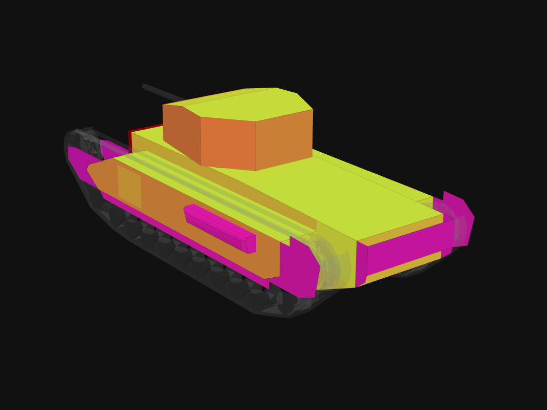 Rear armor of Churchill III in World of Tanks: Blitz