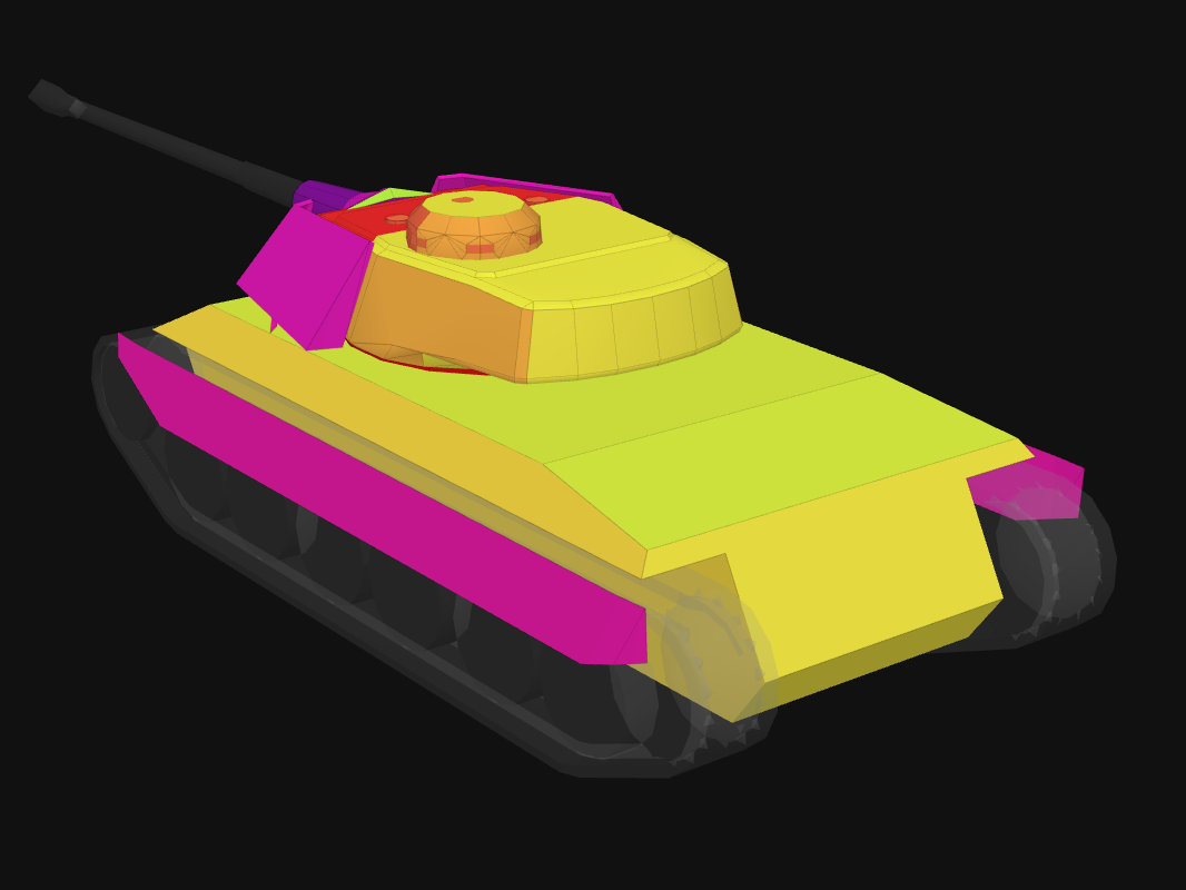 Rear armor of TNH 105/1000 in World of Tanks: Blitz