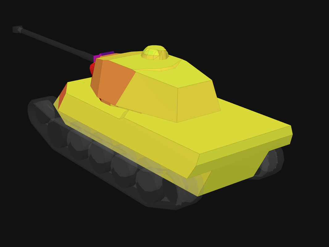 Rear armor of AMX M4 49 in World of Tanks: Blitz