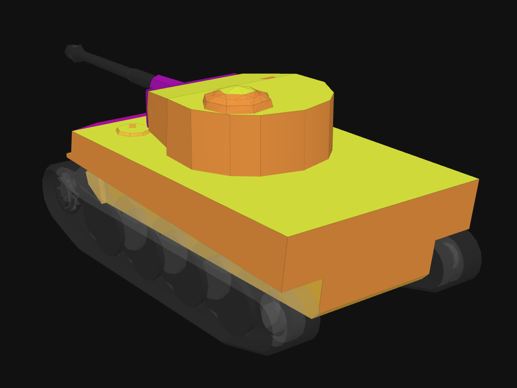 Rear armor of Tiger 131 in World of Tanks: Blitz