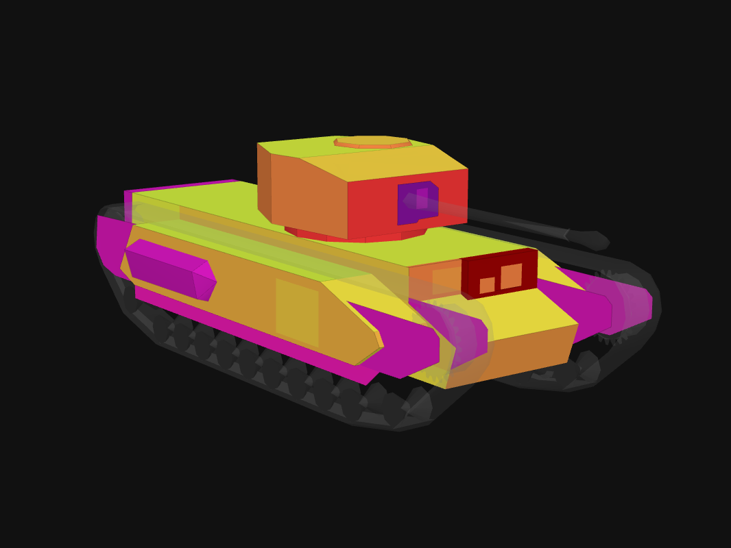 Лобовая броня Churchill I в World of Tanks: Blitz