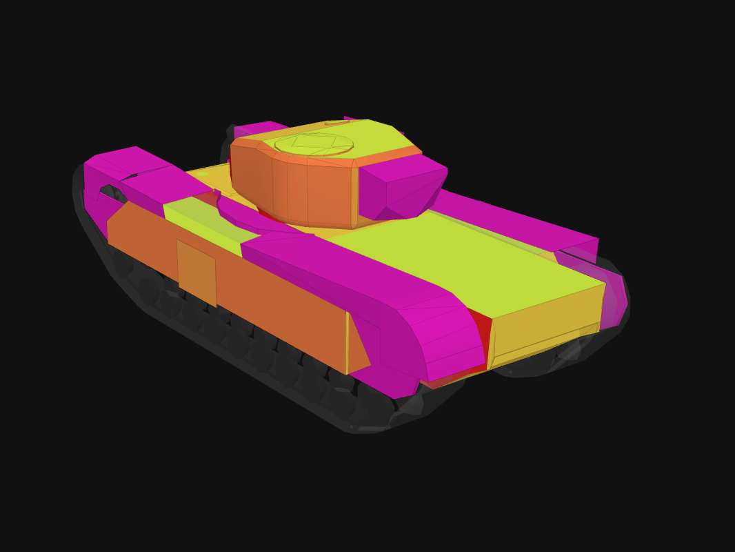 Rear armor of Churchill VIII in World of Tanks: Blitz