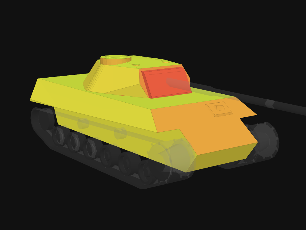 Front armor of P.44 Pantera in World of Tanks: Blitz