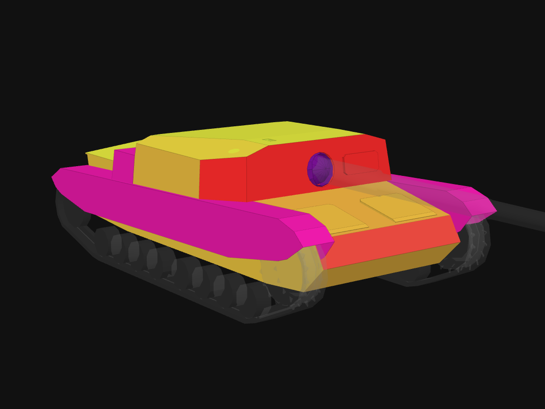 Front armor of Bassotto in World of Tanks: Blitz