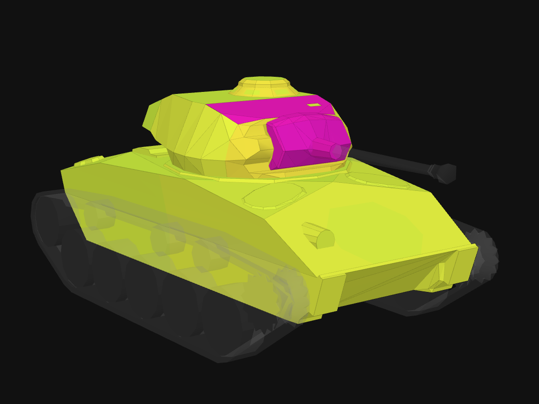 Лобовая броня Chaffee в World of Tanks: Blitz