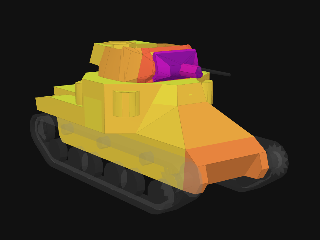 Front armor of M2 Medium in World of Tanks: Blitz