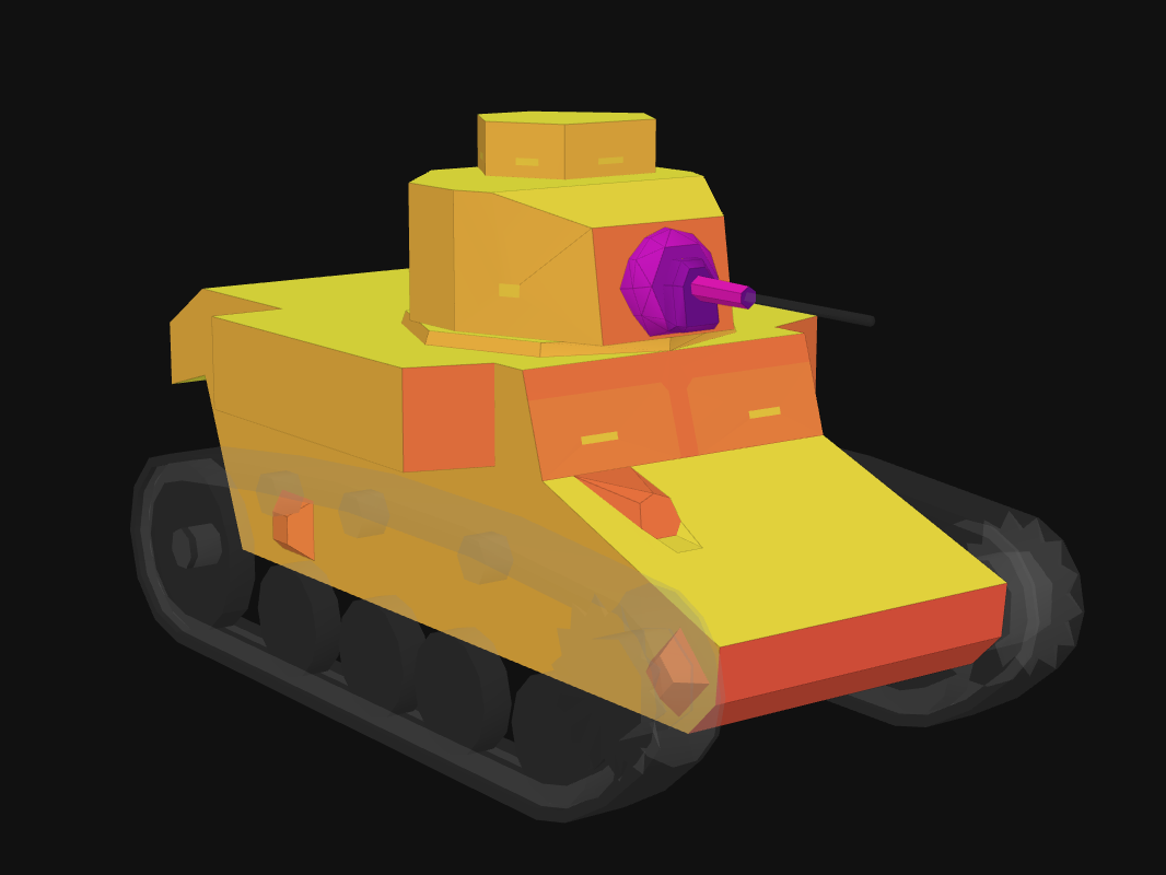 Front armor of M3 Light in World of Tanks: Blitz