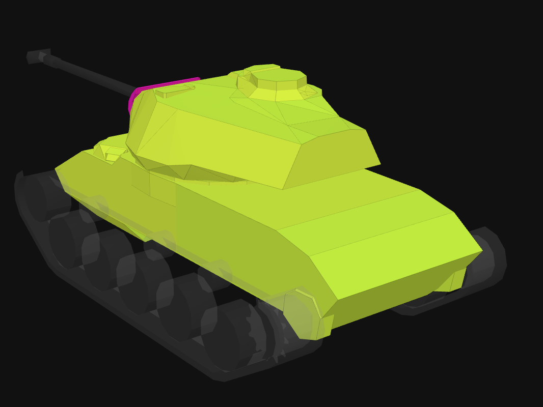 Rear armor of M41 Bulldog in World of Tanks: Blitz