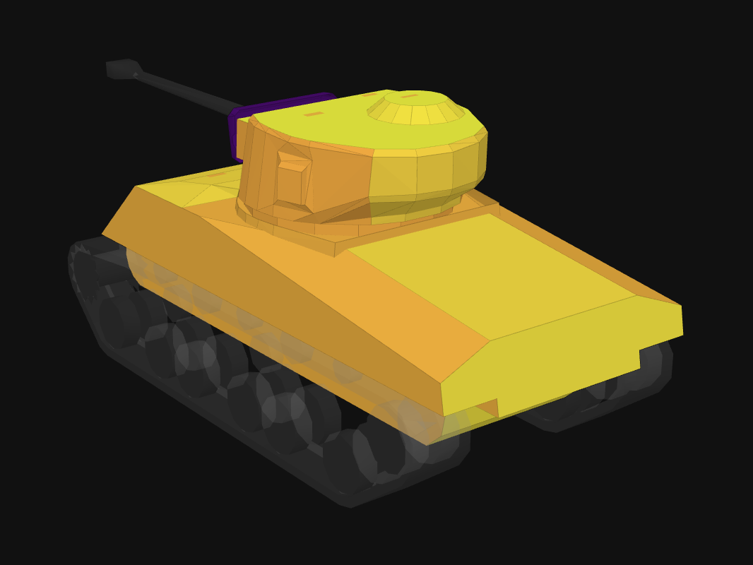 Rear armor of Sherman Easy 8 in World of Tanks: Blitz