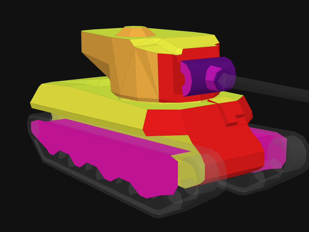 Front armor of M6A2E1 in World of Tanks: Blitz