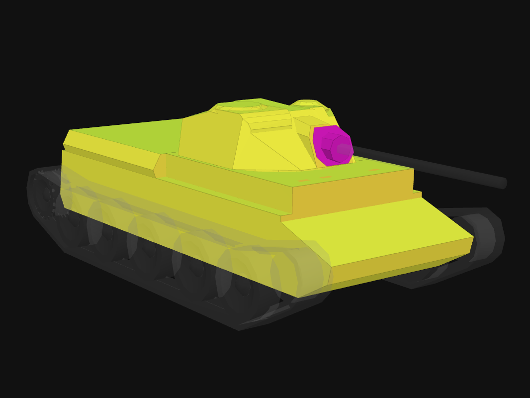Front armor of Y5 ELC bis in World of Tanks: Blitz