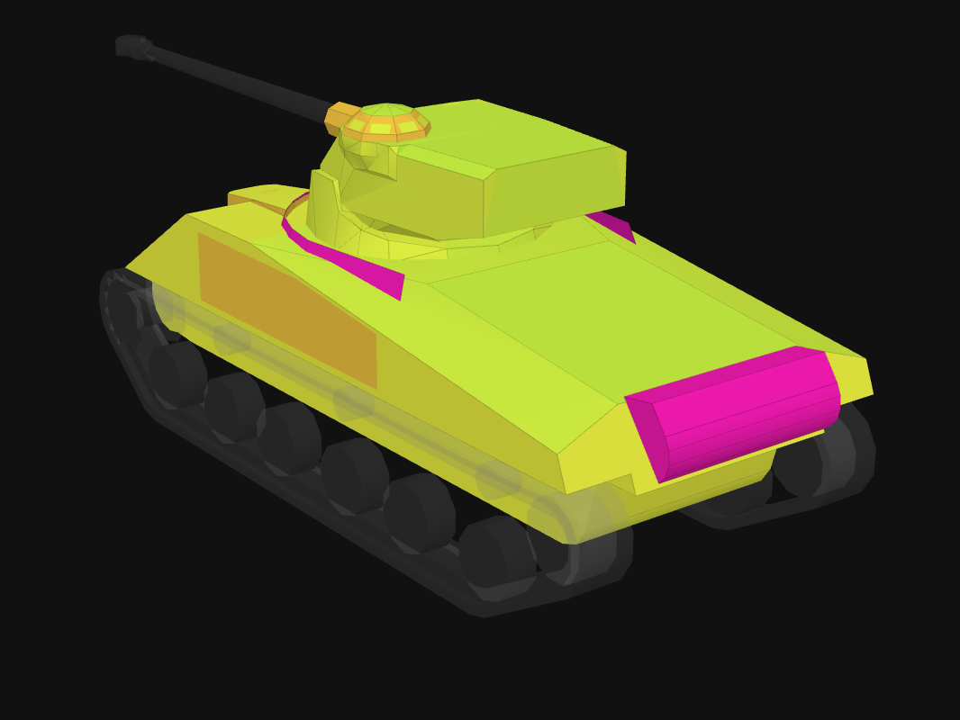 Rear armor of M4/FL10 in World of Tanks: Blitz