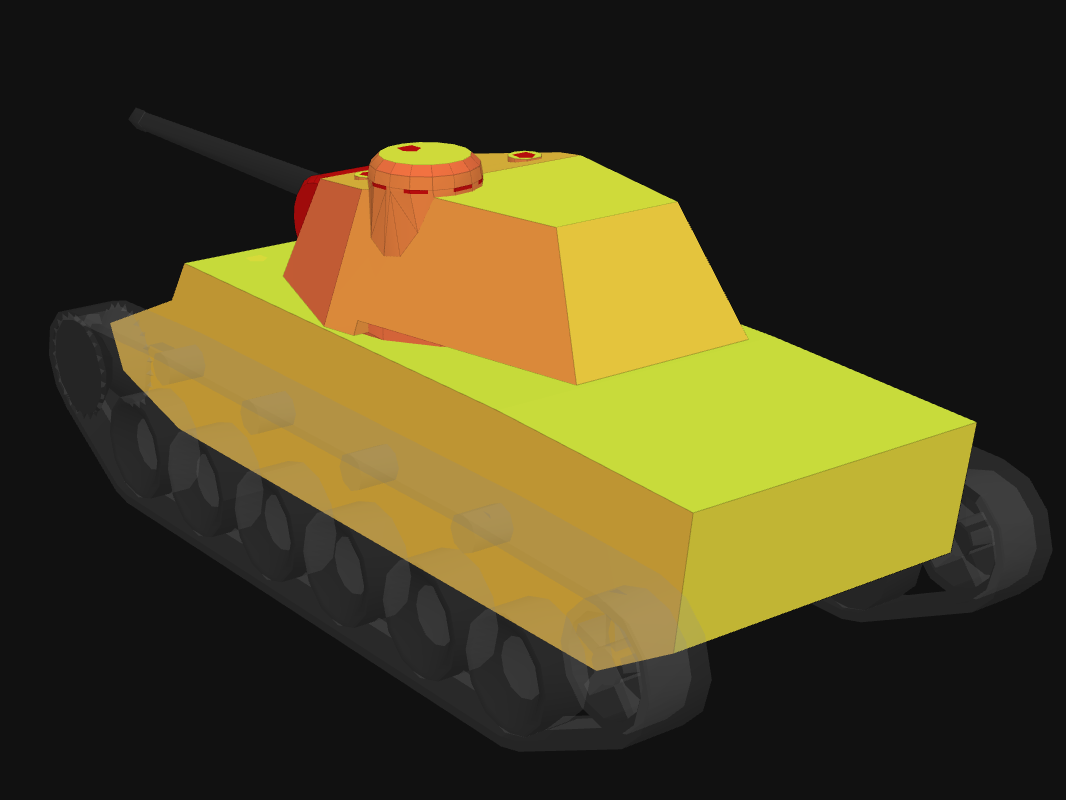 Rear armor of 40TP Habicha in World of Tanks: Blitz